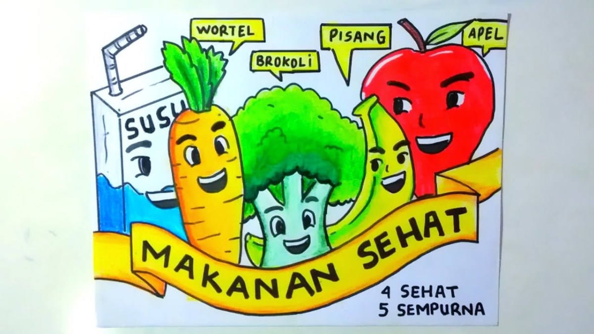 Gambar iklan produk minuman yang mudah digambar