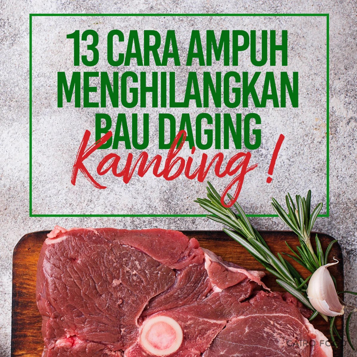 Lebus kambing daging sekaligus menghilangkan cepat denga