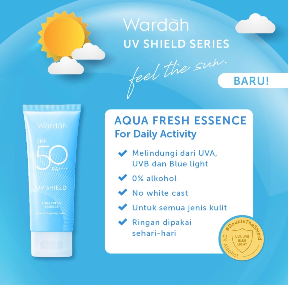 Perbedaan sunscreen wardah spf 50 biru dan orange