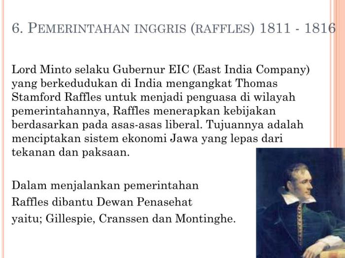 Perkembangan kolonialisme inggris di indonesia 1811 1816