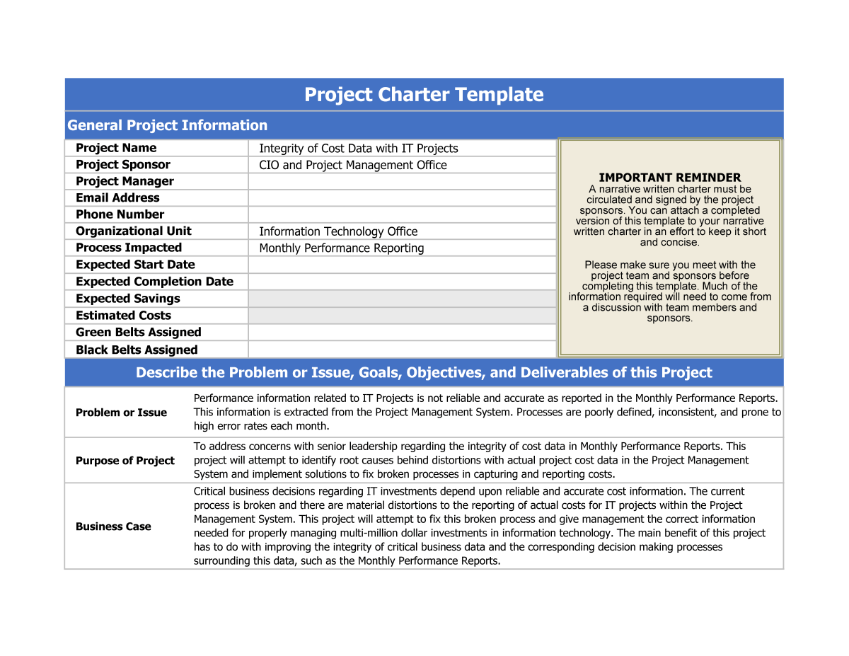 Project charter