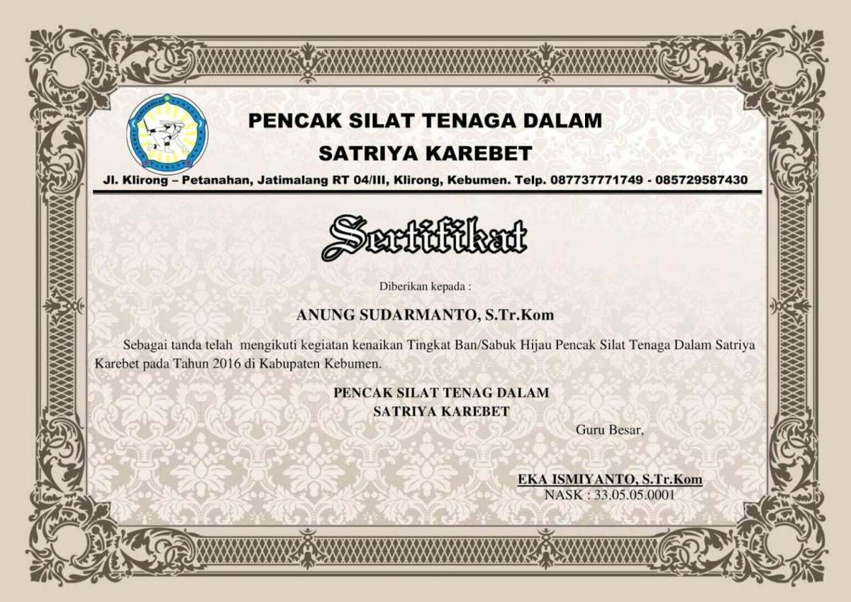 Sertifikat silat