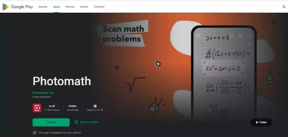 Aplikasi pemecah soal matematika