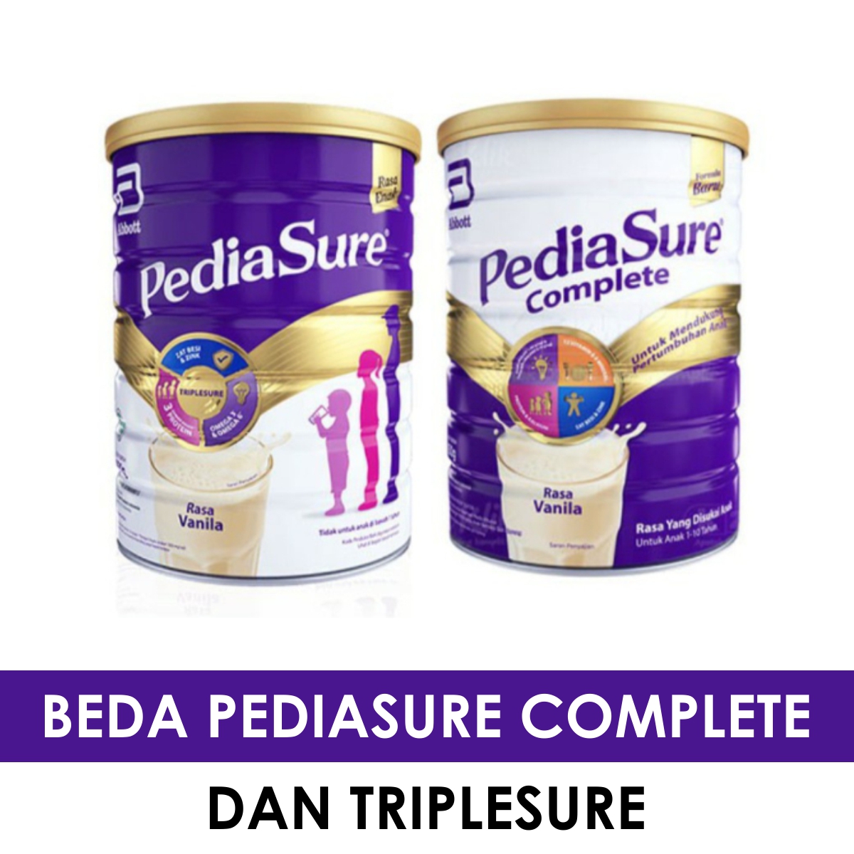 Perbedaan pediasure complete dan triplesure