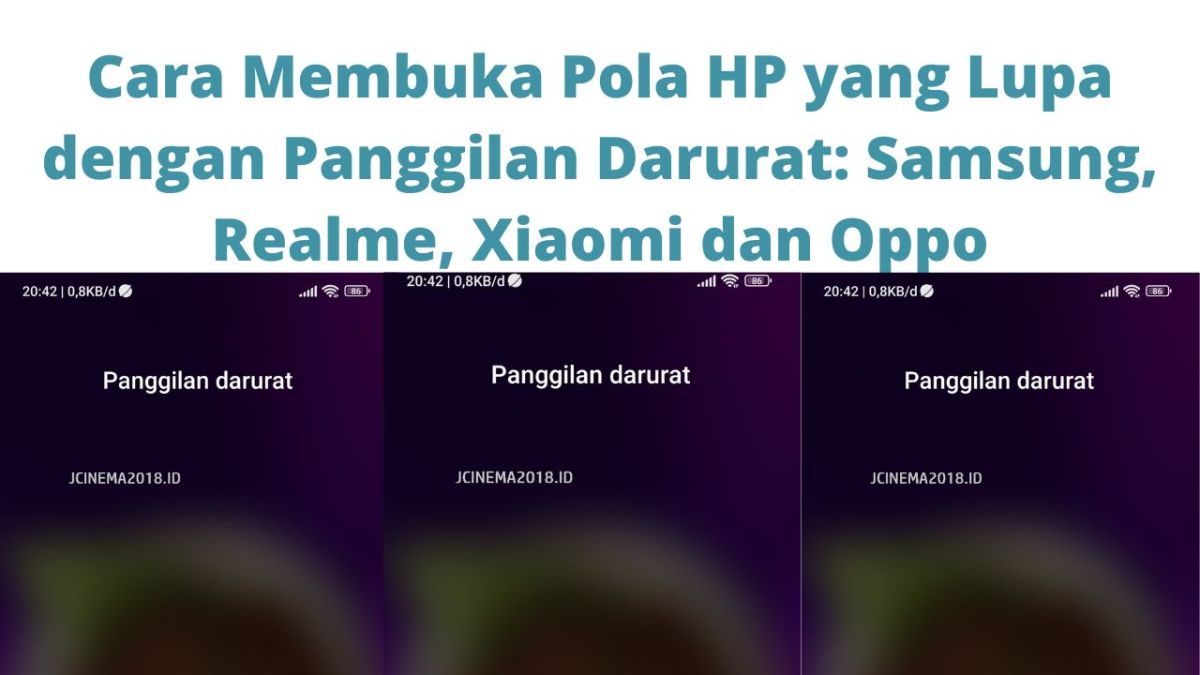 Cara membuka sandi hp realme menggunakan panggilan darurat