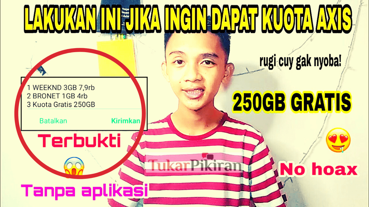 Cara mendapatkan kuota gratis axis 1gb