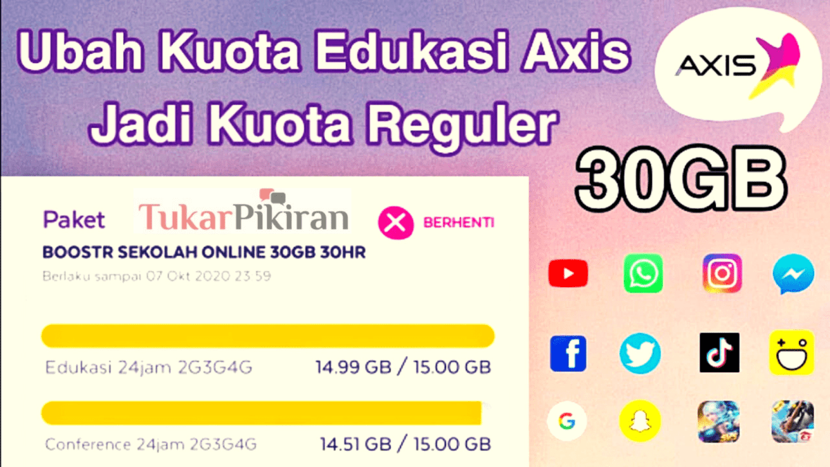 Cara mengembalikan kuota axis yang hilang