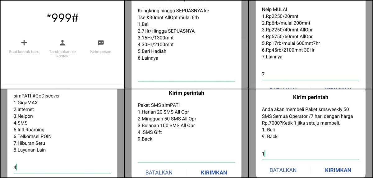 Sms paket telkomsel registrasi operator sesama lebih diatas langsung