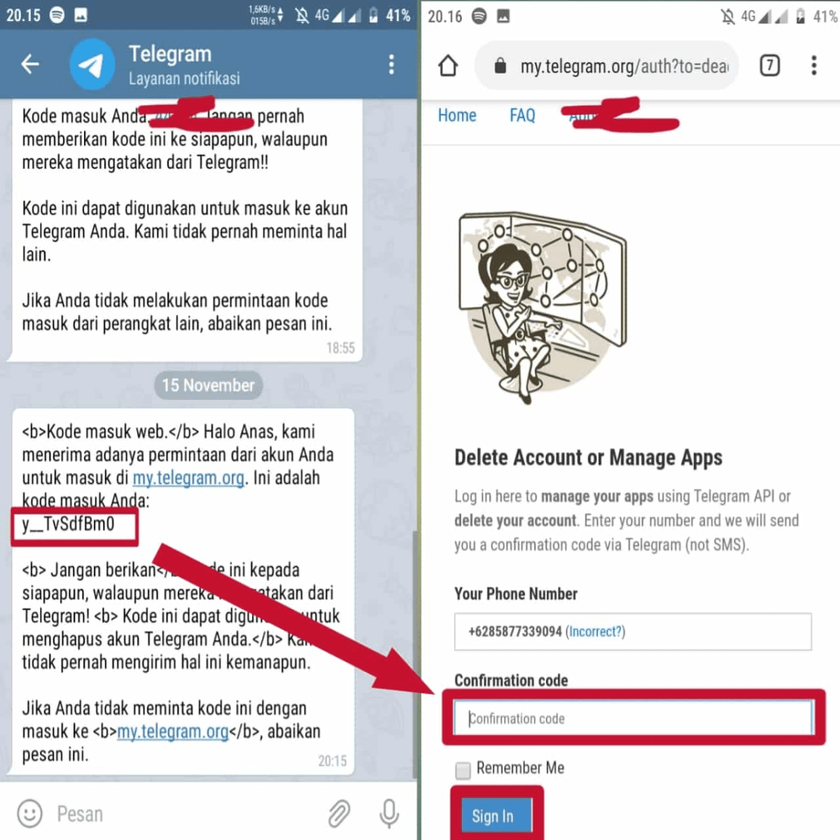 Hapus akun satu komputer atapun aplikasi langsung bulan salah