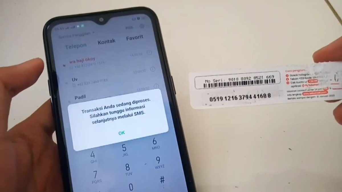 Cara mengetahui kode voucher telkomsel yang rusak saat digosok