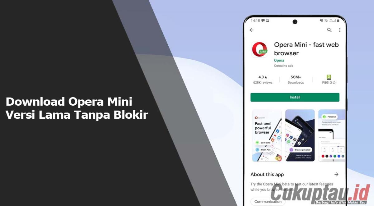 Opera mini versi lama anti blokir