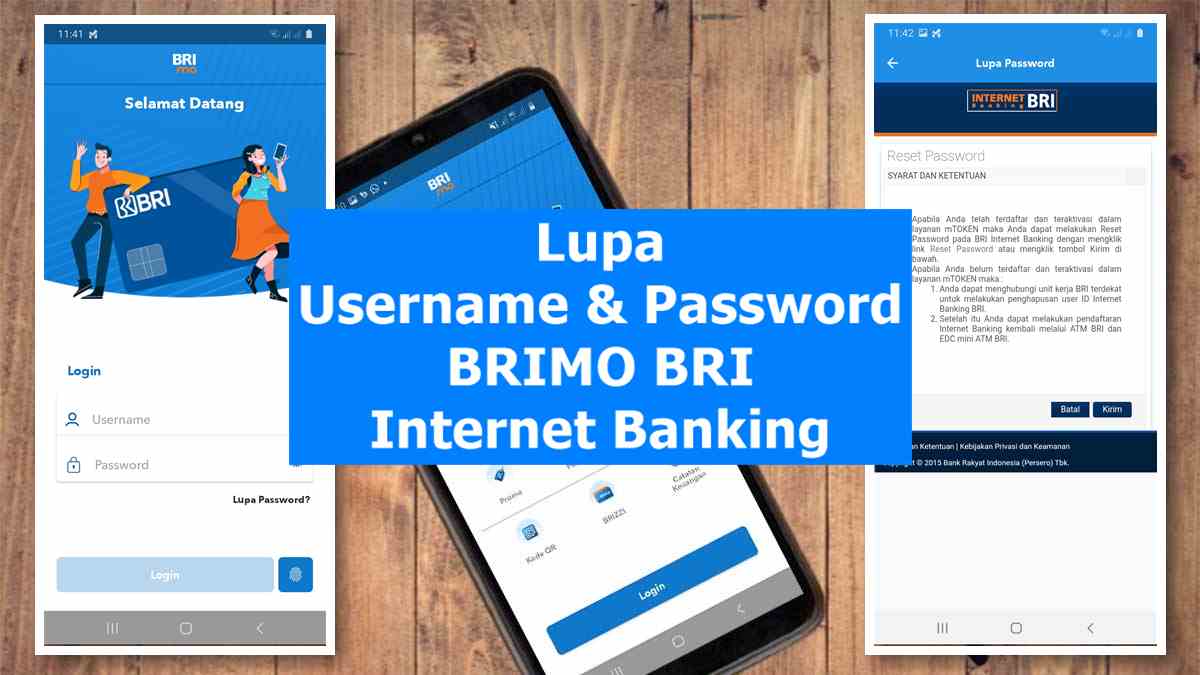 Lupa username dan password bri