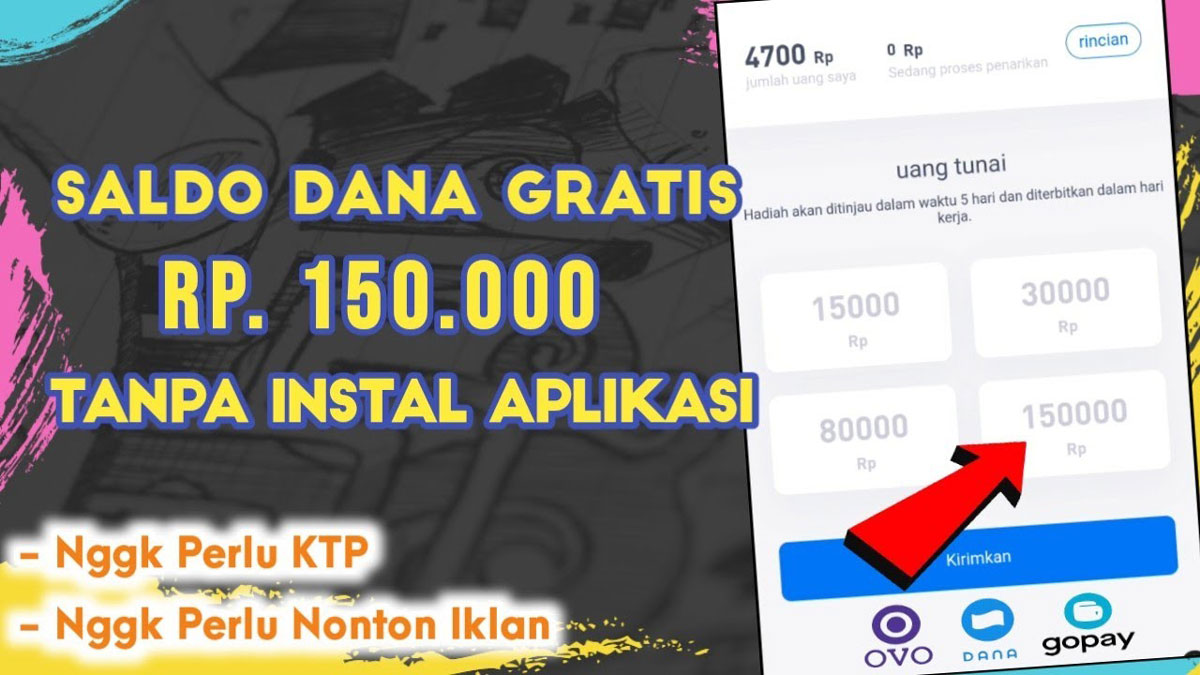 Saldo dana 100 ribu gratis