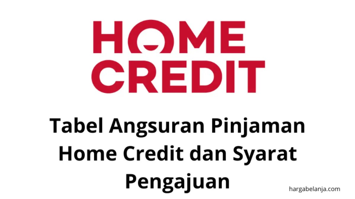 Tabel angsuran home credit