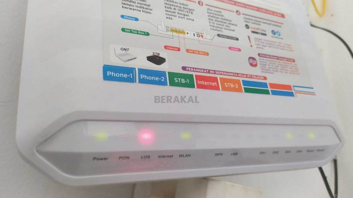 Cara mengatasi indihome los merah tanpa bantuan teknisi