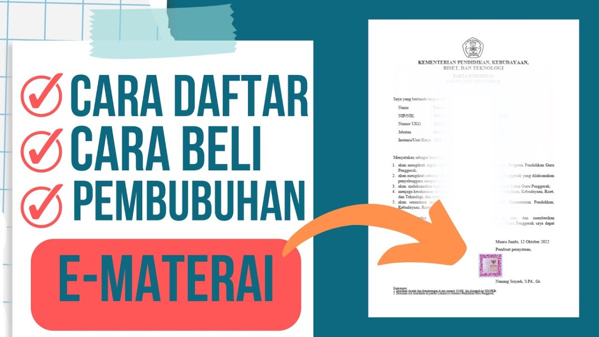 Cara beli e meterai
