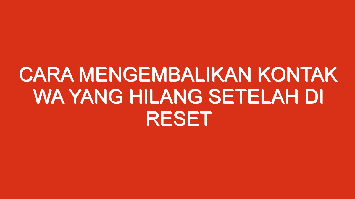 Hilang kontak