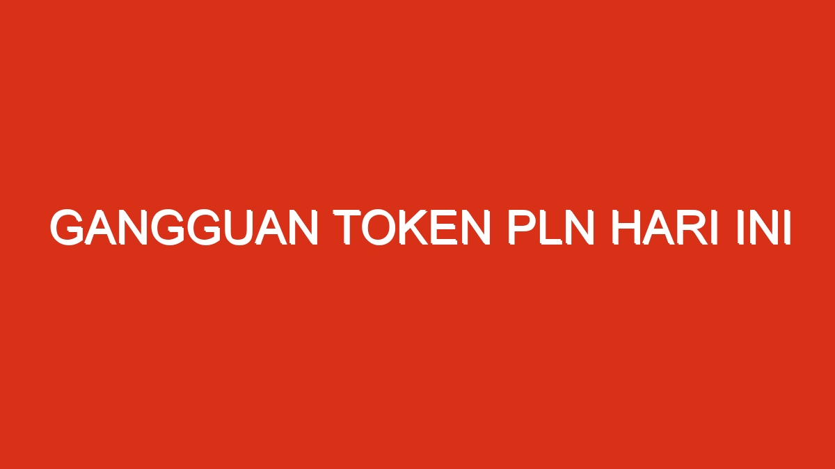 Masuk gangguan listrik pln