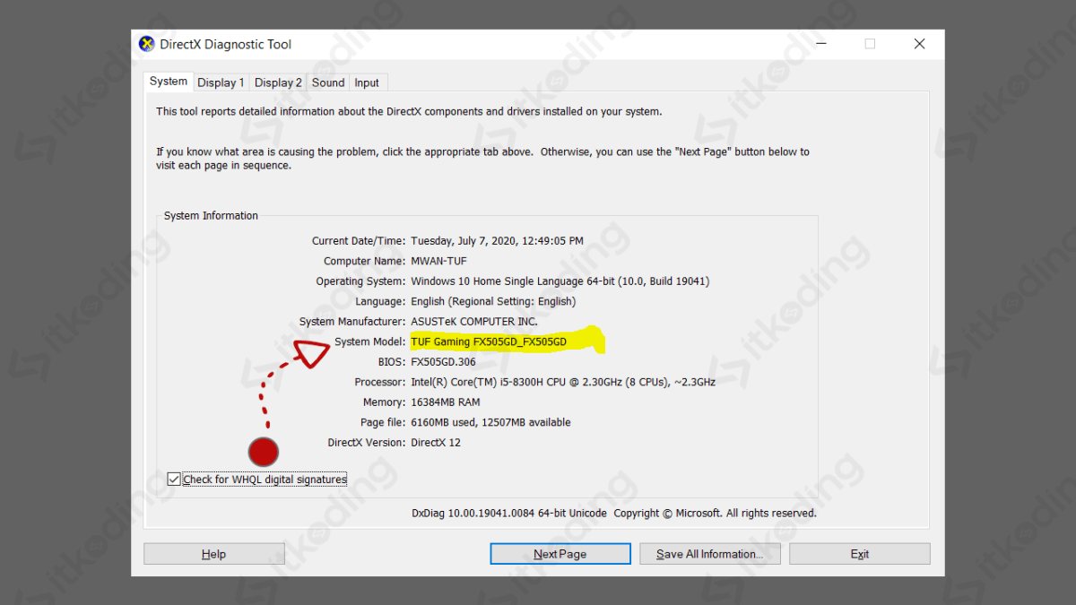 Cara melihat tipe laptop asus windows 11