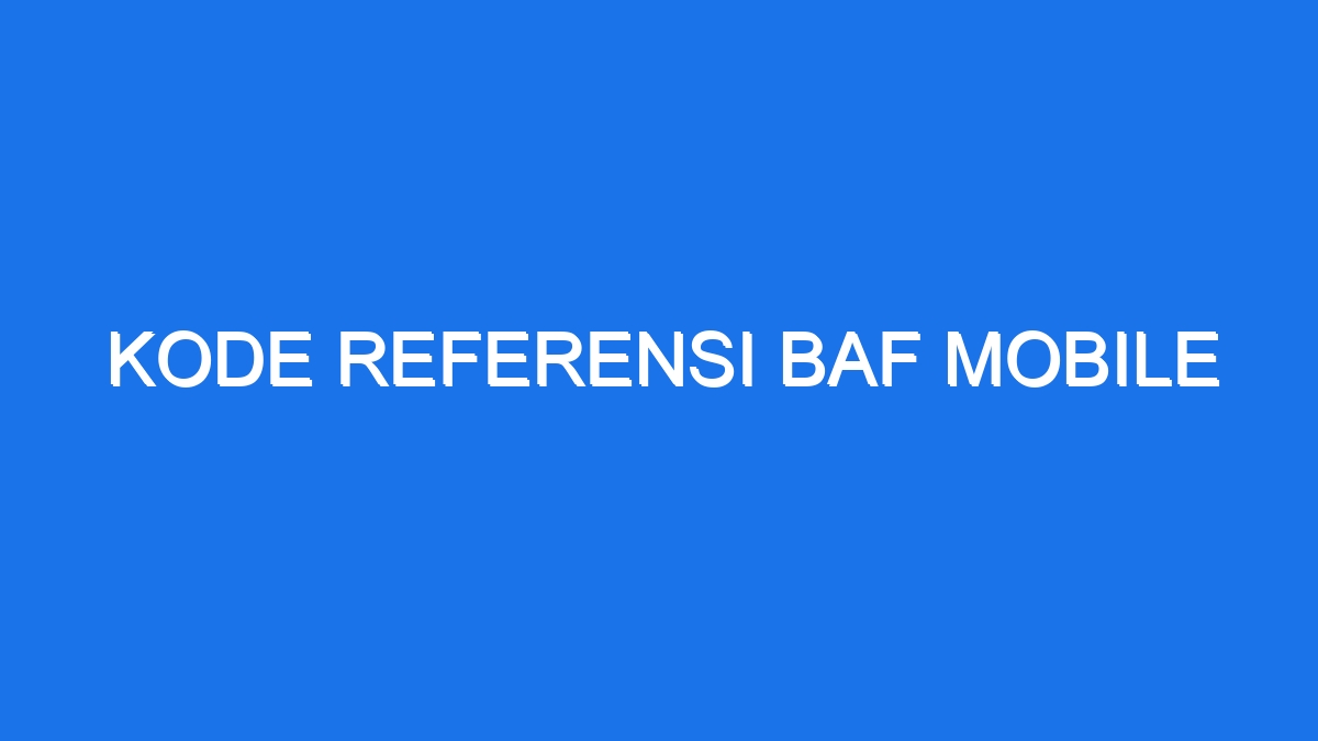 Bca referensi nomor kode