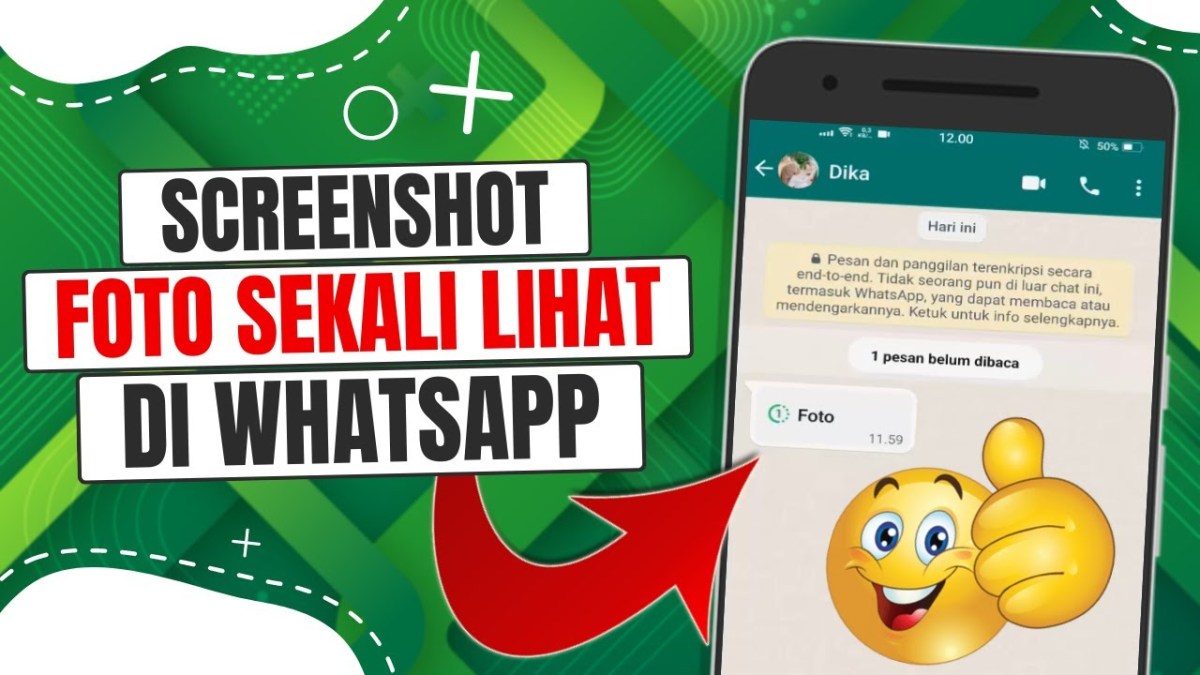Cara screenshot wa sekali lihat