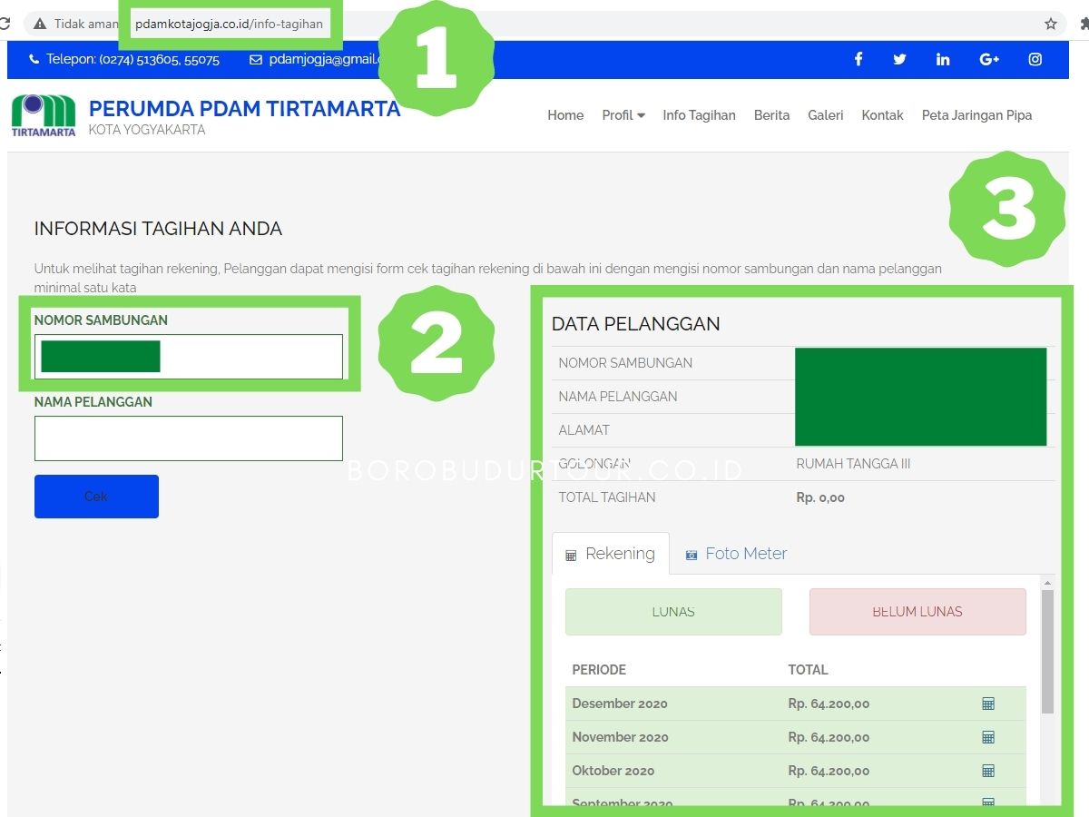 Cek tagihan pdam yogyakarta