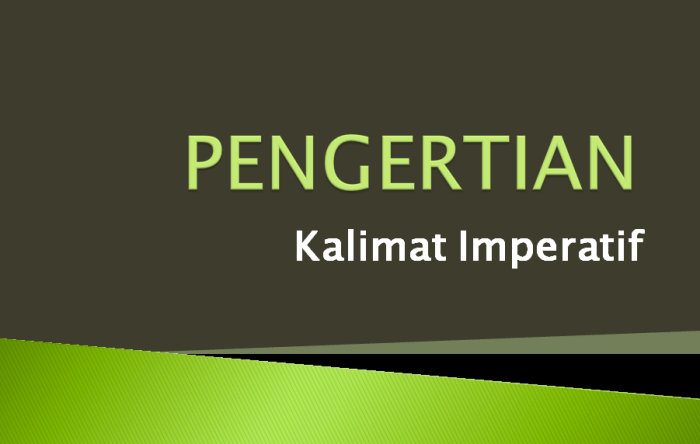 Kalimat imperatif pengertian ciri fungsi dan contoh
