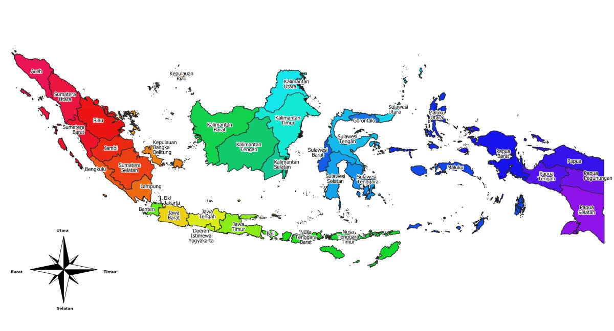 Gambar peta indonesia simple