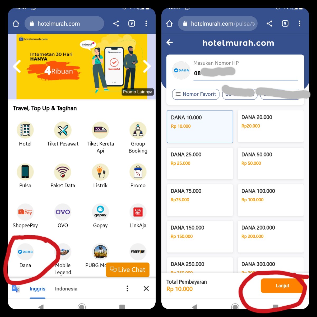 Cara transfer gopay ke dana tanpa upgrade