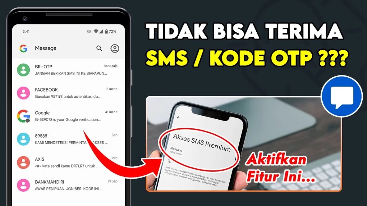 Kenapa kode otp tidak masuk ke sms