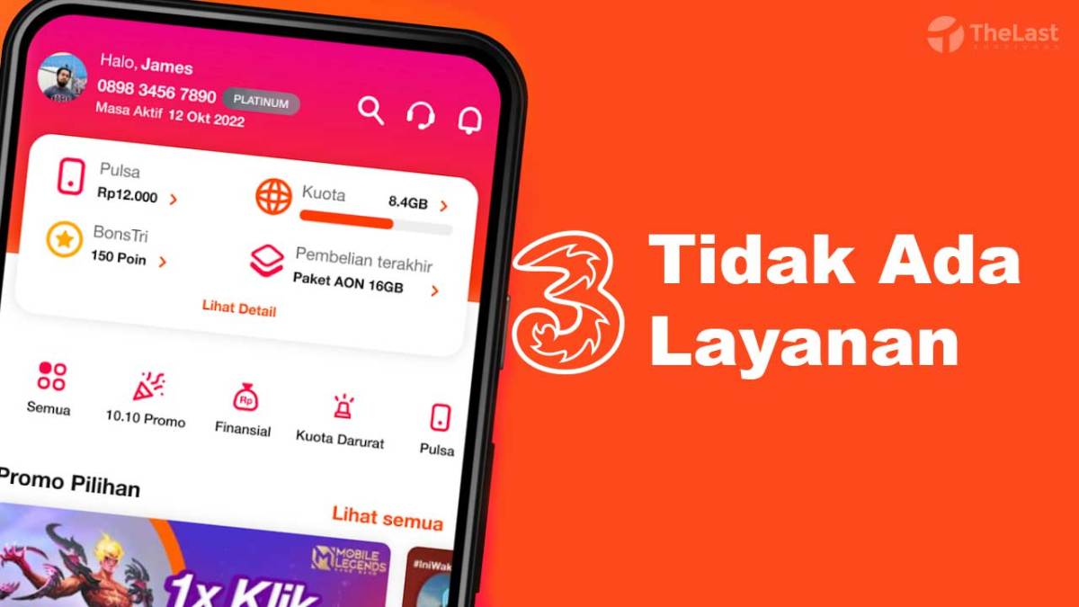Kartu tri tidak ada layanan