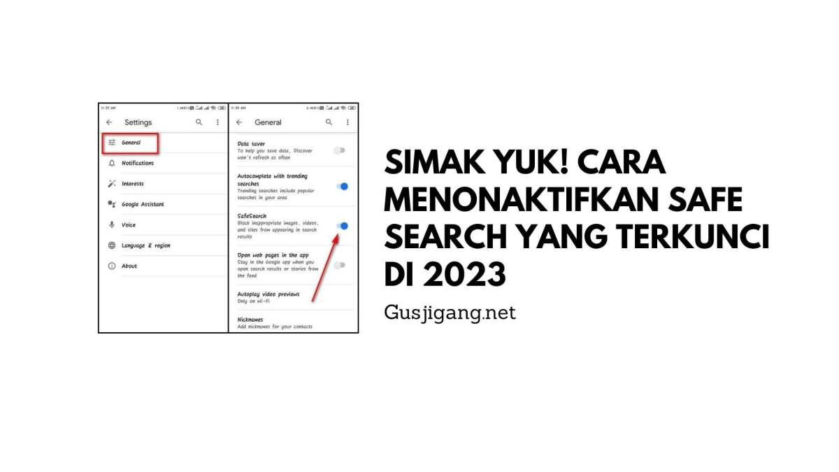 Cara menonaktifkan safe search yang terkunci