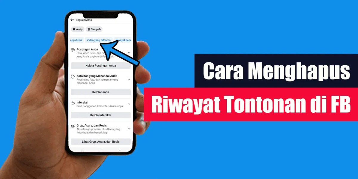 Cara menghapus riwayat tontonan di fb
